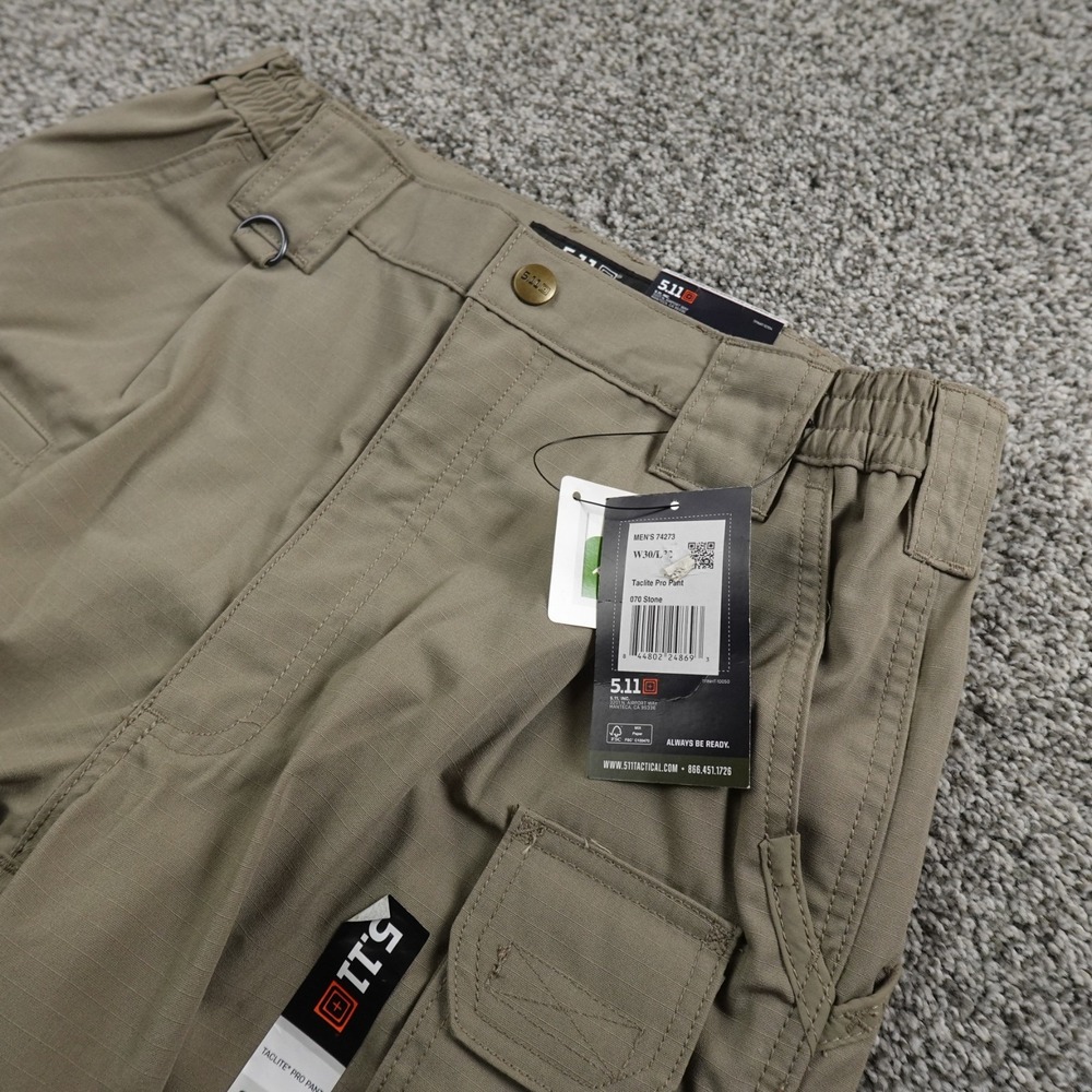 NEW 5.11 Tactical Pants Mens 30X30 Beige Taclite Pro Ripstop Cargo‎ Utility Work